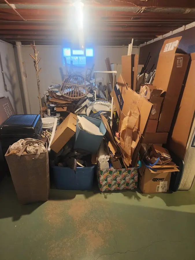 Roll-off dumpster container at job site for 15 Yard Dumpster Rental in Ward